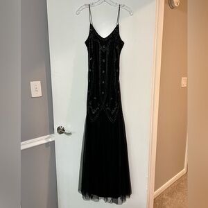 Flapper Style Vintage Beaded Gown